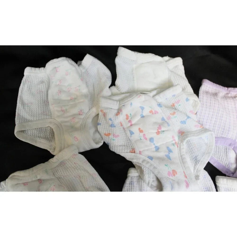 VTG Y2K 90s Gerber Cloth Training Pants 6 Pairs sz 2/3 Washable Padded